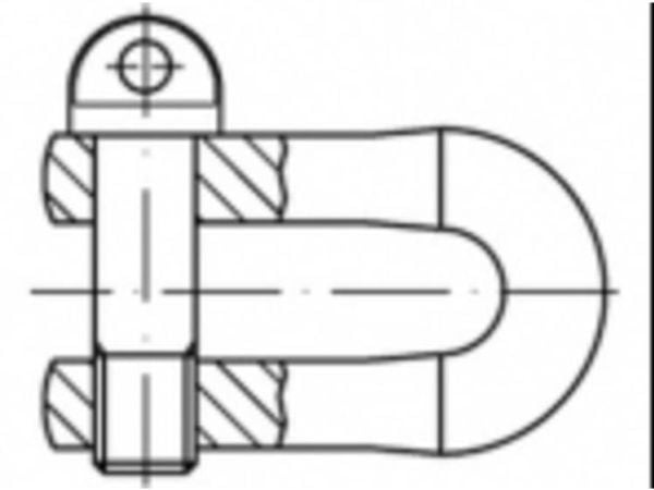 TOOLCRAFT 486745 kjedelås 100 kg M5 stål galvanisert DIN 82101 10 stk