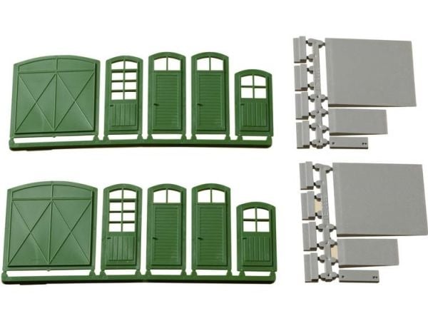 Auhagen 80250, HO (1:87), Grønn, Grå, 22 stykker