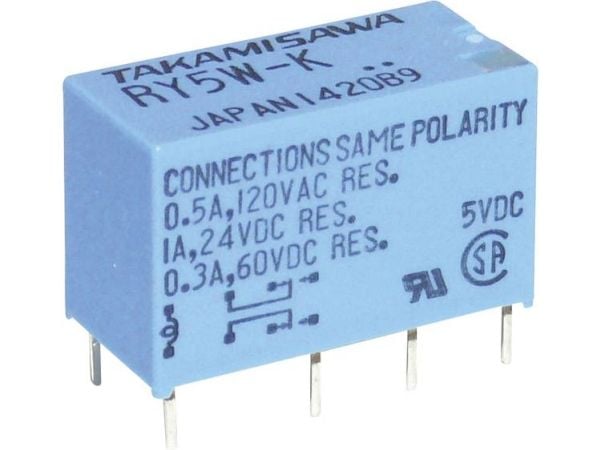 Takamisawa RY-24W-K printrelé 24 V/DC 1 A 2 x omkobler (1 stk.)