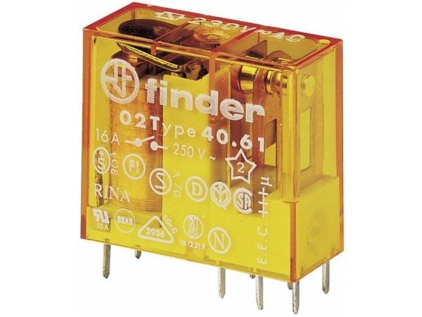 Finder 1P 16A 24V AC -rele (40.61.8.024.0000)