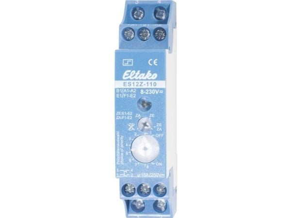 ELTAKO Kiprelæ, keskipistoke1 slutte + 1 bryde, 16A, 8-230V AC/DCdin-skinne, bredde 18 mm