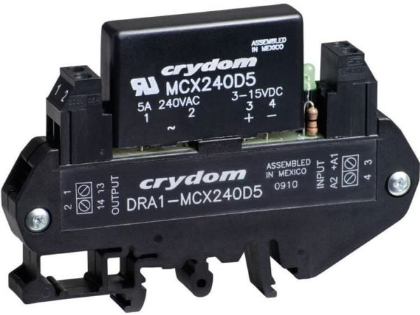Crydom halvlederrelé DRA1-MCXE380D5 5 A koblingsspenning (maks.) 530 V/AC veksel ved nullspenning 1 stk