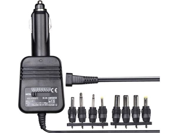 VOLTCRAFT DC/DC Bim-konverterare 12 V/DC, 24 V/DC - 1,5 V/DC, 3 V/DC, 4,5 V/DC, 6 V/DC, 7,5 V/DC, 9 V/DC, 12 V/DC/1,2 A 14,4 W