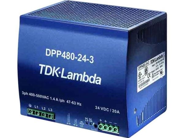 TDK-Lambda DPP-480-24-1 Strømforsyning til DIN-skinne (DIN-kisko) 24 V/DC 20 A 480 W 1 x