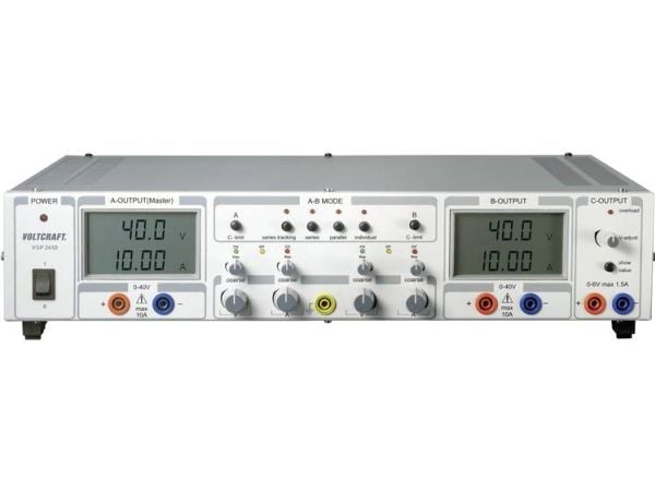 Voltcraft laboratorioteholähde, säädettävä VSP 2410 0,1 - 40 V/DC 0 - 10 A 809 W 3 x (VSP 2410)