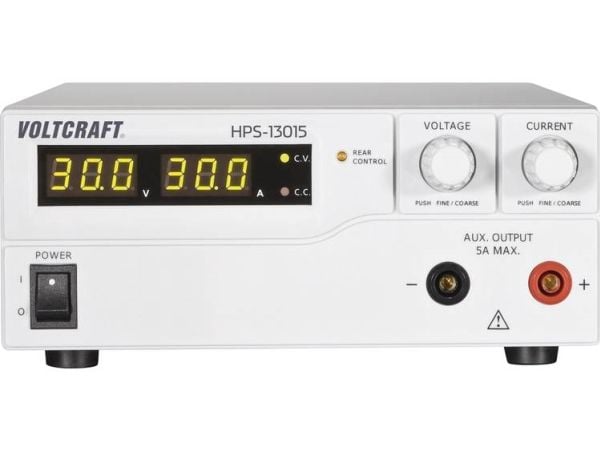 Voltcraft laboratorioteholähde, säädettävä HPS-13015 1 - 30 V/DC 0 - 15 A 450 W 1 x kaukosäädin (HPS-13015)