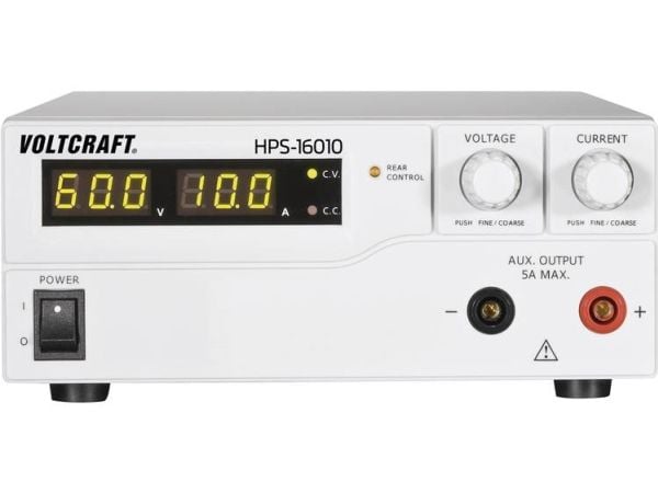 Voltcraft laboratoriestrømforsyning, justerbar HPS-16010 1 - 60 V/DC 0 - 10 A 600 W 1 x Fjernkontroll (HPS-16010)