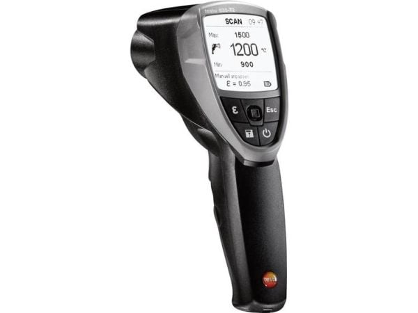 testo 835-T2 Infrapunalämpömittari Optiikka (lämpömittari) 50:1 -10 - +1500 °C Kosketuksen mittausmenetelmä