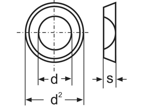 Mellomleggskive 4,3 mm 9 mm stål galvanisert 100 stk TOOLCRAFT A4,3 D125:A2K 194699