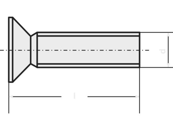 TOOLCRAFT forsänkede skruer M3*4 D965-4.8-A2K 194779 DIN 965 stål verzinkt 100 stk