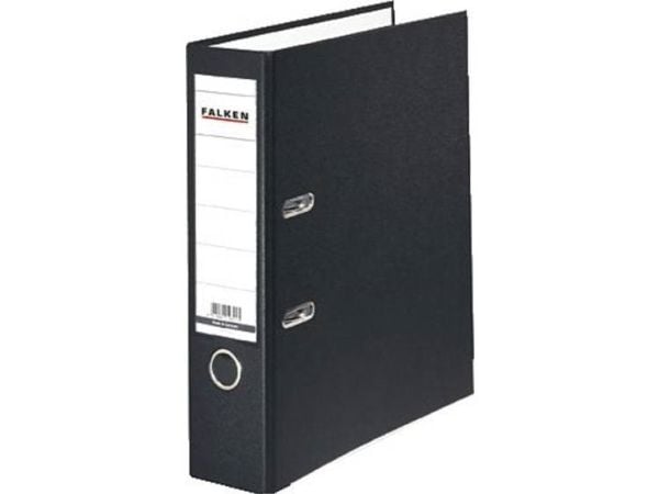 Falken Kansio FALKEN PP-Color A4 Selkämyksen leveys: 80 mm Musta 2 ripustinta 9984089