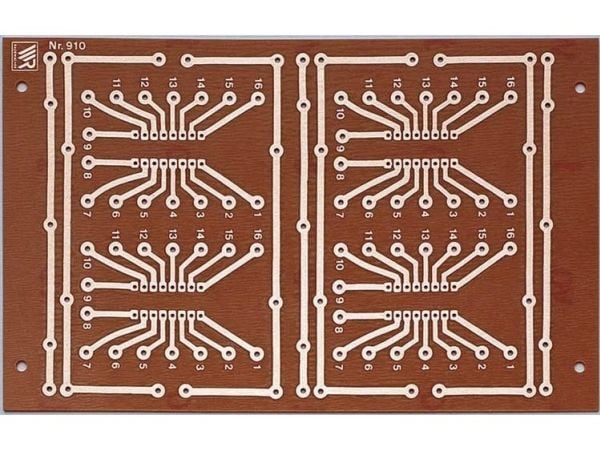Rademacher WR-Typ 910 printplate hardt papir (L x B) 16 x 10 cm 35 µm rutenett 2,54 mm 1 stk