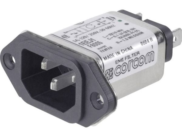 TE Connectivity 6609006-5 Strømfilter med IEC-tilslutning 250 V/AC 3 A 1.5 mH 1 stk 1 stk