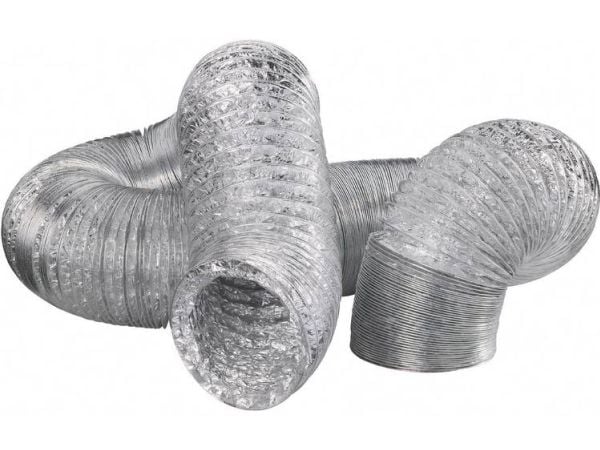 Wallair N55878 fleksibelt ventilasjonsrør i aluminium (Ø x L) 10,2 cm x 10 m sølv