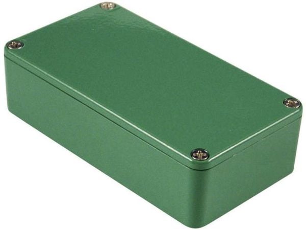 Hammond Electronics 1590BBGR universalkabinet 118.5 x 93.5 x 34 aluminium grønn (1 stk) Hammond Electronics 1590BBGR universalkabinet 118.5 x 93.5 x 34 aluminium grønn (1 stk)