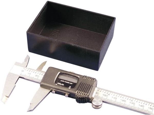 Hammond Electronics 1596B114-5 Valettu kotelo 75 x 75 x 40 ABS Musta 5 kpl