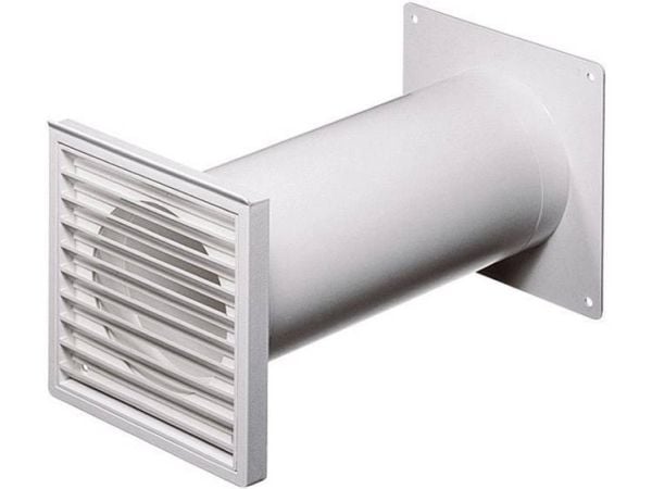 Wallair N37824 rundrørs ventilasjonssystem 100 plast (Ø x L) 10 cm x 48 cm hvit