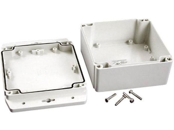 Hammond Electronics 1555N2F42GY universal-kabinett 120 x 120 x 62 polykarbonat lysegrå 1 stk