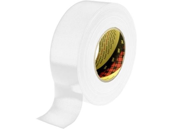 3M stoffteip med polyetylenbelegg (L x B) 50 m x 25 mm hvit polyetylenbelagt (XT-0034-0095-6)