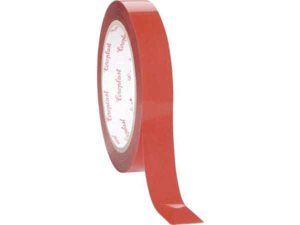 Coroplast 9005 SPT 9005 SPT DIY - dubbelhäftande tejpsats transparent (L x B) 1,5 m x 19 mm, 1 set