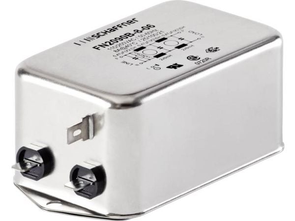 Schaffner FN2090-3-06 störningsdämpningsfilter 250 V AC 3 A 14 mH (L x B x H) 85 x 54 x 30,3 mm 1 st