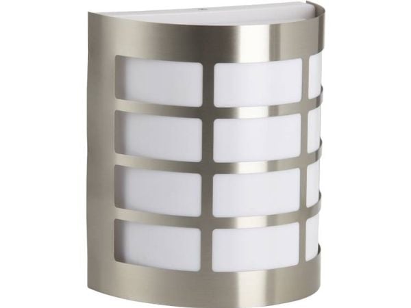 Brilliant Rune, Utendørs veggbelysning, Rustfritt stål, Hvit, Plast, Rustfritt stål, IP44, Hage, Terrasse, II