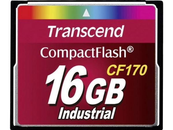 Transcend CF170, 16 GB, CompactFlash, MLC, 90 MB/s, 60 MB/s, Lämmönkestävä, Iskunkestävä
