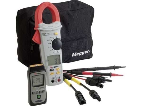 Megger 1002-551 solcelle-multimeter, digital klemamperemeter CAT III 600 V, visning (counts): 4000
