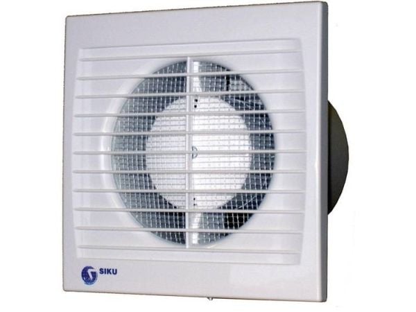 Siku 125 S Silenta, Vegg, Baderom, Kjøkken, Restaurant, Toalett, Hvit, Plast, IP34, 148 m³/t