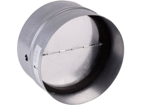 Wallair N35981 tilbakeslagsventil for returluft med tetningsgummi, for rørdiameter 10 cm, galvanisert