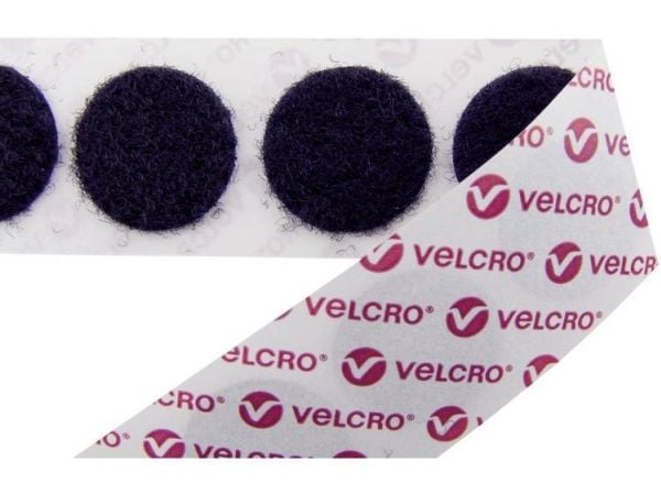 VELCRO® E20101533011425 kardborrband för fastlimning Loop (Ø) 15 mm svart 1300 st