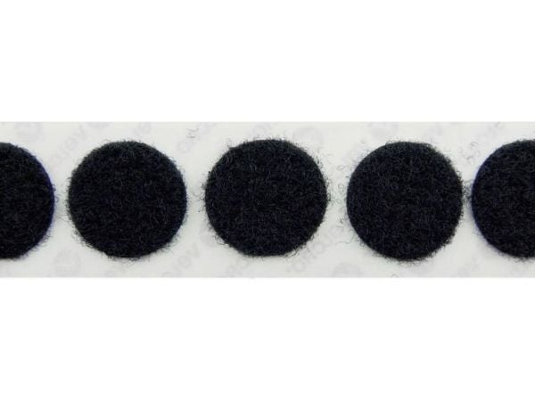 VELCRO® E20102233011425 Burrebåndpunkter til fastlimning Loop (Ø) 22 mm Sort 1000 stk