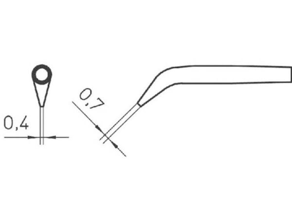 Weller T0054465299N, Loddespiss, Weller, 2x40, 1 stykker, 0,7 mm, 0,4 mm
