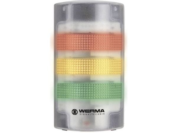 Werma FlatSIGN, Vihreä, Punainen, Keltainen, 50000 h, Polykarbonaatti (PC), -30 - 50 °C, IP65, 24 V