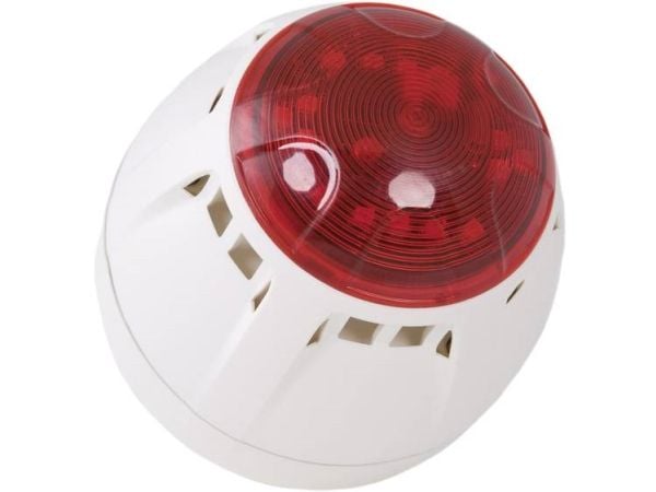 ComPro Kombi-signalgiver LED Chiasso Razor Rød Blitzlys, Halvtoner 12 V/DC, 24 V/DC 100 dB