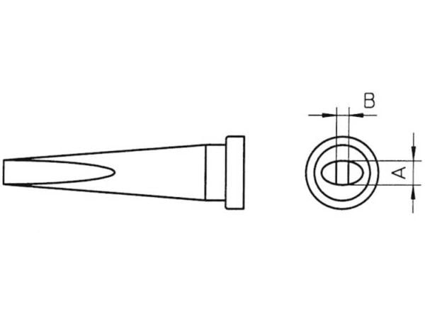 Weller T0054441599, Loddespids, Weller, WP80, WSP80, MPR80, FE 75, TCP, Grå, 1 stk, 3,2 mm