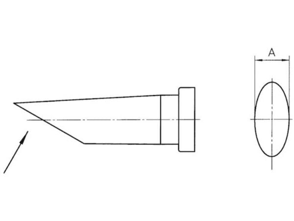 Weller LT-CC loddetipp rund, lang, skråskåret spissstørrelse 3,2 mm 1 stk.