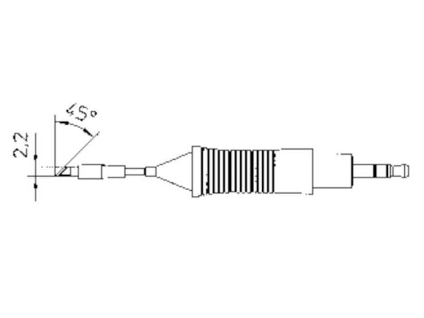 Weller RTM 030 K (RT 7 45°), Loddespiss, Weller, WXMP / WMRP, 40 W, Svart, Sølv, 1 stykker