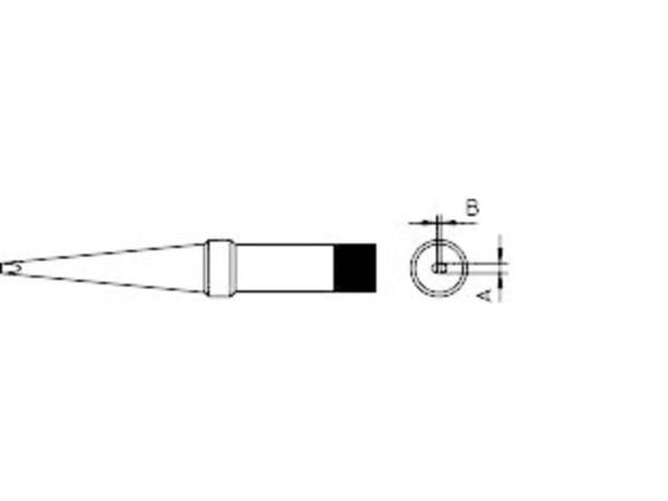 Weller 4PTM8-1 loddetupp lang form spissstørrelse 3,2 mm 1 stk