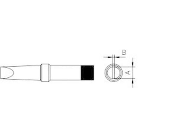 Weller loddetupp 4PTA7-1 flat form spisstørrelse 1,6 mm spisslengde 33 mm (1 stk.)