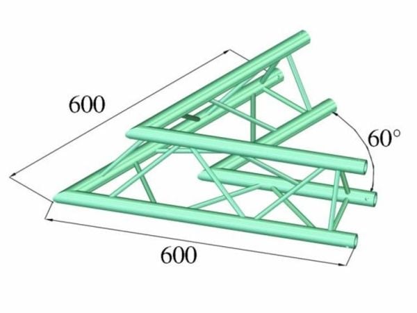 Alutruss DECOLOCK DQ3-PAC20 3-punkts truss hjørne 60°