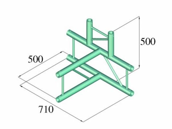 Alutruss BILOCK BQ2-PAT42V 2-punkts truss 4-veis hjørne 90°