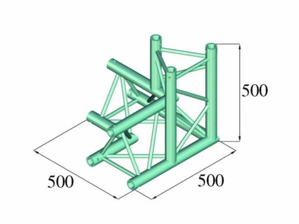Alutruss TRILOCK 6082AL-34 3-punkts truss 3-veis hjørne 90°
