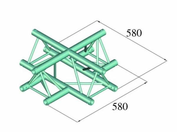 Alutruss DECOLOCK DQ3-PAC41 kryssledd 90° for 3-punkts travers