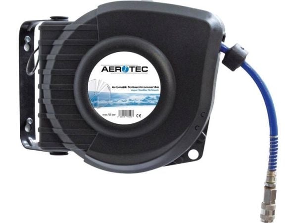 Aerotec Aero 8 Automatik Trykluftslangetromle 8 m 10 bar Vægmontering