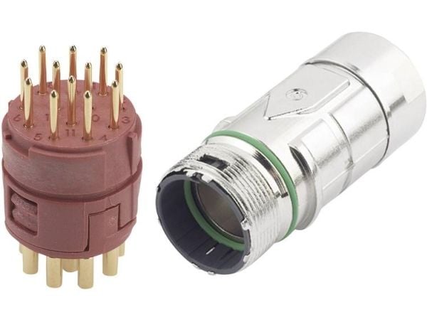 Lapp EPIC SIGNAL M23 KIT F6 12 POL, puristuspihdit, huuhtelu, kulta, 4 mO, 1,5 kV, 100 V