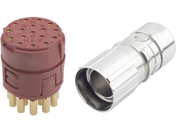 Lapp EPIC SIGNAL M23 KIT D6 17 POL, puristuspihdit, huuhtelu, kulta, 4 mO, 0,8 kV, 50 V