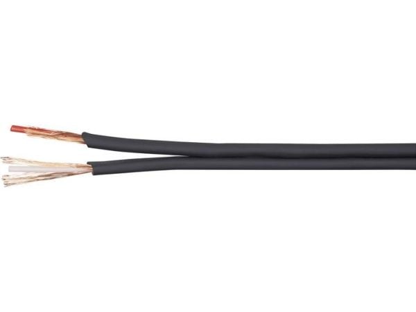 BKL Electronic 1106001/25 audiokabel 2 x 0,14 mm² sort 25 m