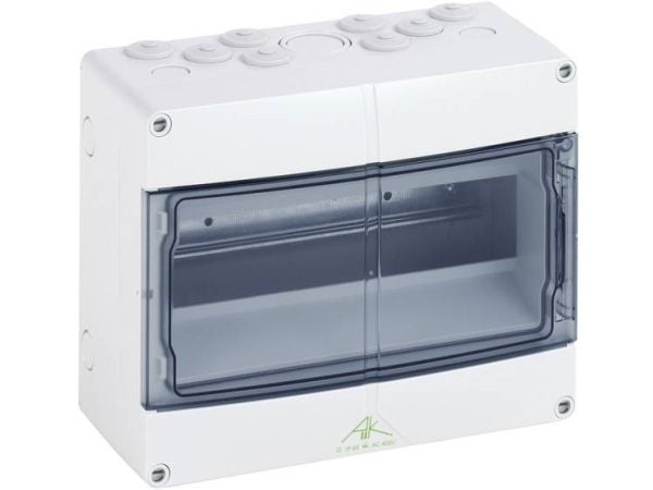 Gruppaväggtavla AK12 1x12m med lock IP65 grå