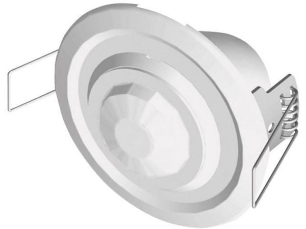Grothe 94501 passiv infrarød PIR-sensor, hvit, takmontert bevegelsesdetektor (94501)